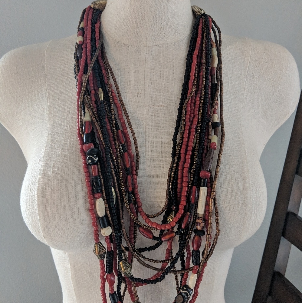 Beaded Chico's Layered Necklace